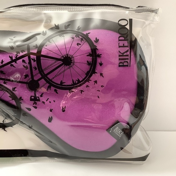 BIKEROO Gel Bike Seat Cover NEW Spin Class Narrow Padded Cushion Purple Small - Picture 4 of 9